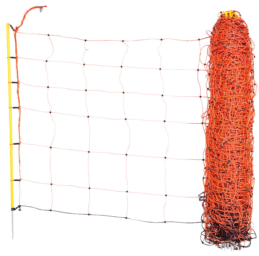 Siatka dla owiec, 50 m, pomarańczowa, wysokość 90 cm – pojedynczy grot