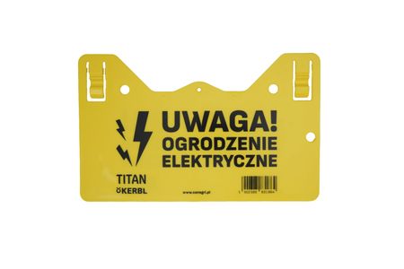 Tabliczka ostrzegawcza logo TITAN, 16 x 26 cm,  Kerbl