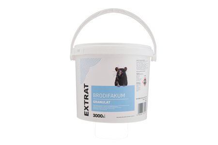 Trutka na myszy i szczury, granulat 3 kg, brodifakum, wiadro, Extrat