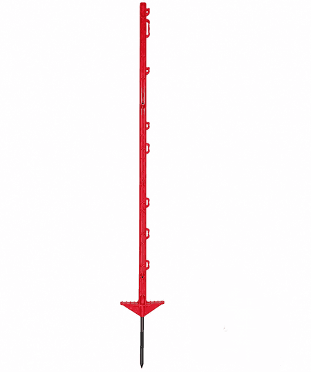 Palik ogrodzeniowy z polipropylenu BASIC, 105 cm, czerwony, podw. stopka, Kerbl