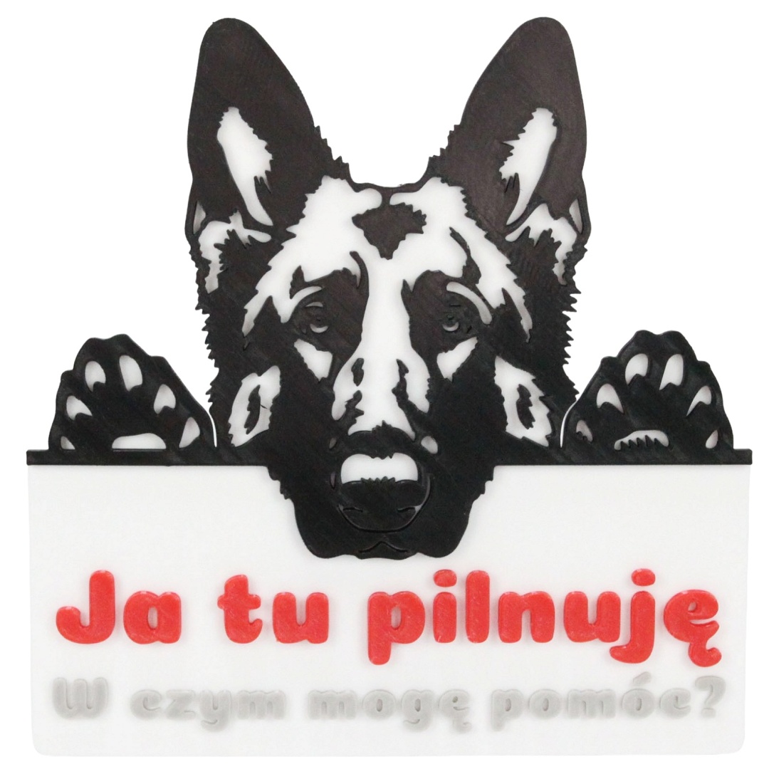 Przestrzenna tabliczka 3d na bramę