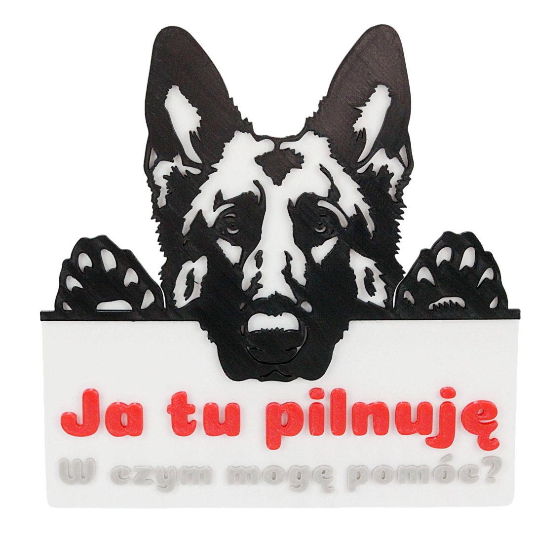 Przestrzenna tabliczka 3d na bramę